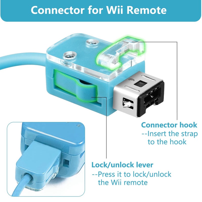 OSTENT Motion Based Wired Nunchuck Controller for Nintendo Wii Console Video Game Color Blue - Image 3